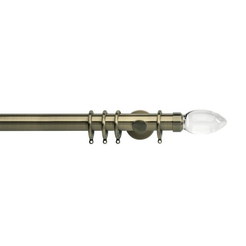 Neo Premium Clear Teardrop Pole - Spun Brass