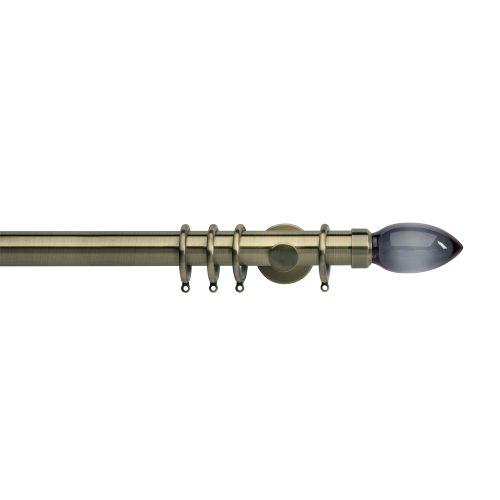 Neo Premium Smoked Teardrop Pole - Spun Brass